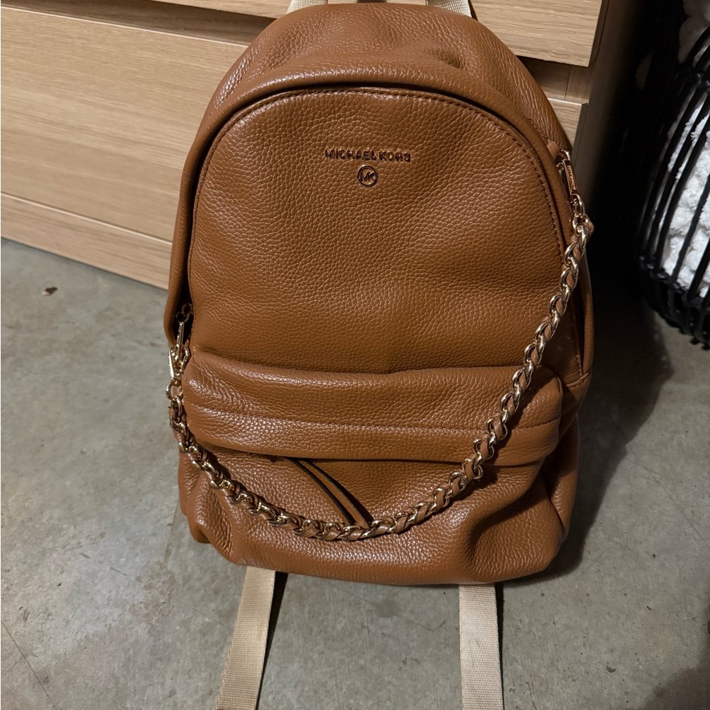 Michael Kors Brown Leather Backpack